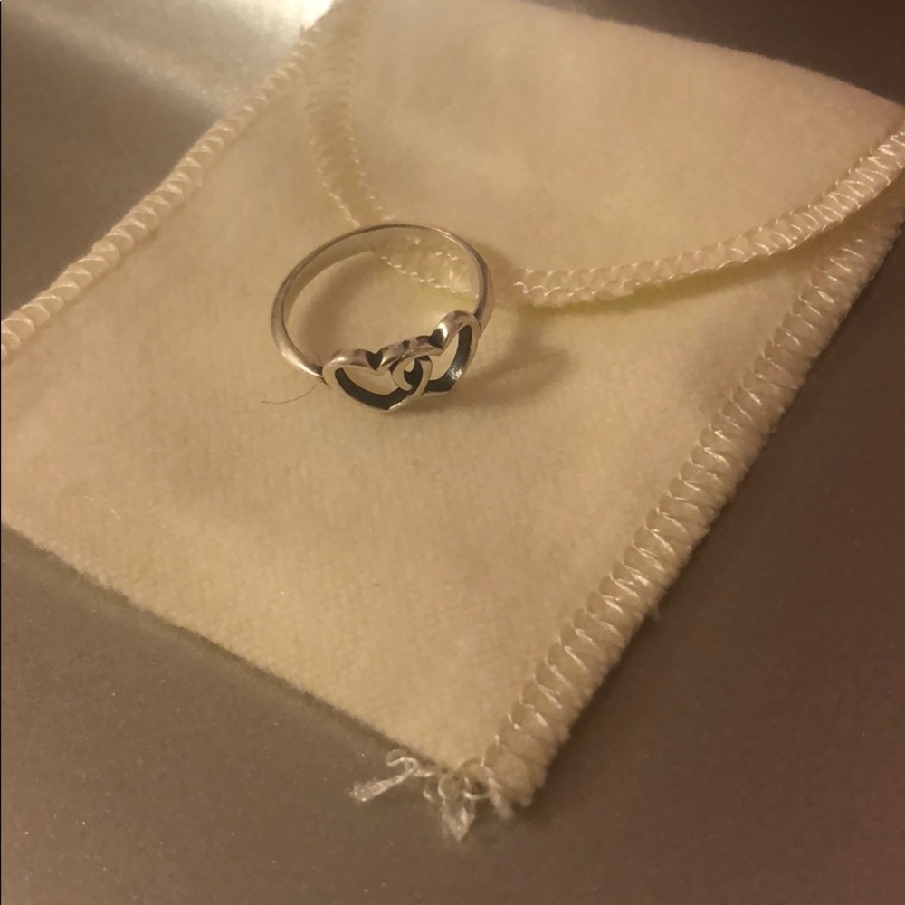Two heart together ring